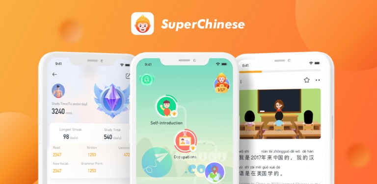Ứng dụng học tiếng Trung - Super Chinese. 
